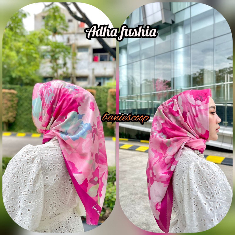 HIJAB SEGIEMPAT VOAL MOTIF BANIESCOOP