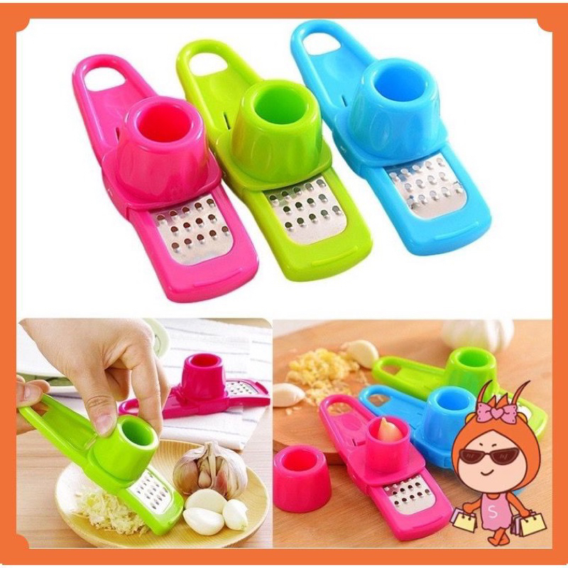 PARUTAN BAWANG PUTIH ALAT PENGHANCUR BAWANG PUTIH SET ALAT PRESS PISAU PARUTAN DAPUR MULTIFUNGSI