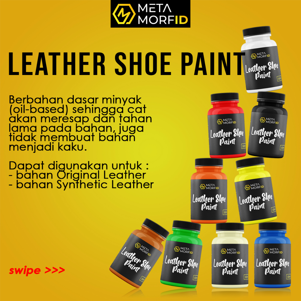 Metamorfid Shoe Paint Cat Sepatu Kulit Dan Sintetis 50ml