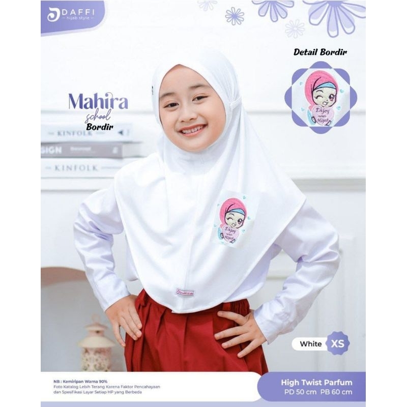 Hijab Daffi Mahira School Series XS hijab anak hijab sekolah anak ORI Daffi