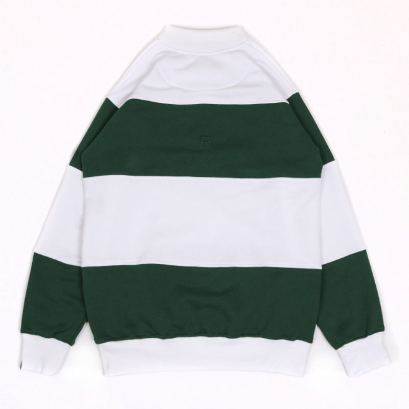 SWEATER RUGBY VINTAGE PREVILLE GREEN