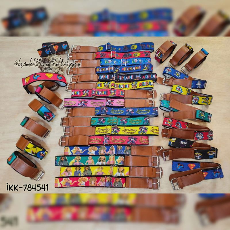 IKAT PINGGANG ANAK KARET KARAKTER / IKAT PINGGANG ANAK ELASTIS MOTIF KARTUN / GESPER KARET ANAK CEWE