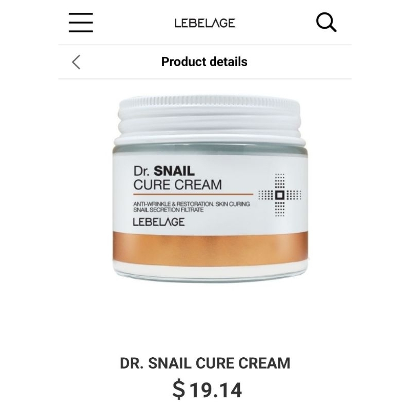 🇰🇷DR. CURE SNAIL AMPOULE CREAM FULL SIZE 70ML