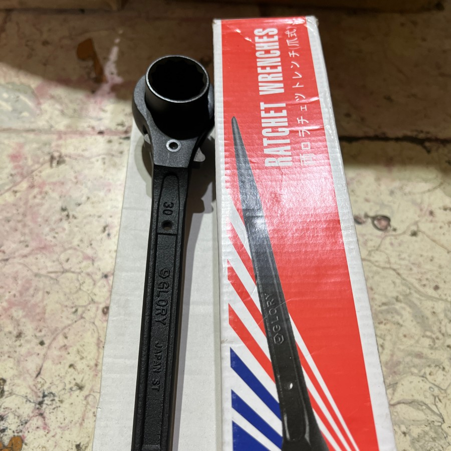 Kunci Scaffolding / Double Socket Ratchet Wrench 30x32 Glory