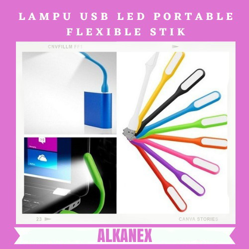 Lampu USB LED Portable Flexible Stik Lamp Stick Lampu Baca Sikat Gigi