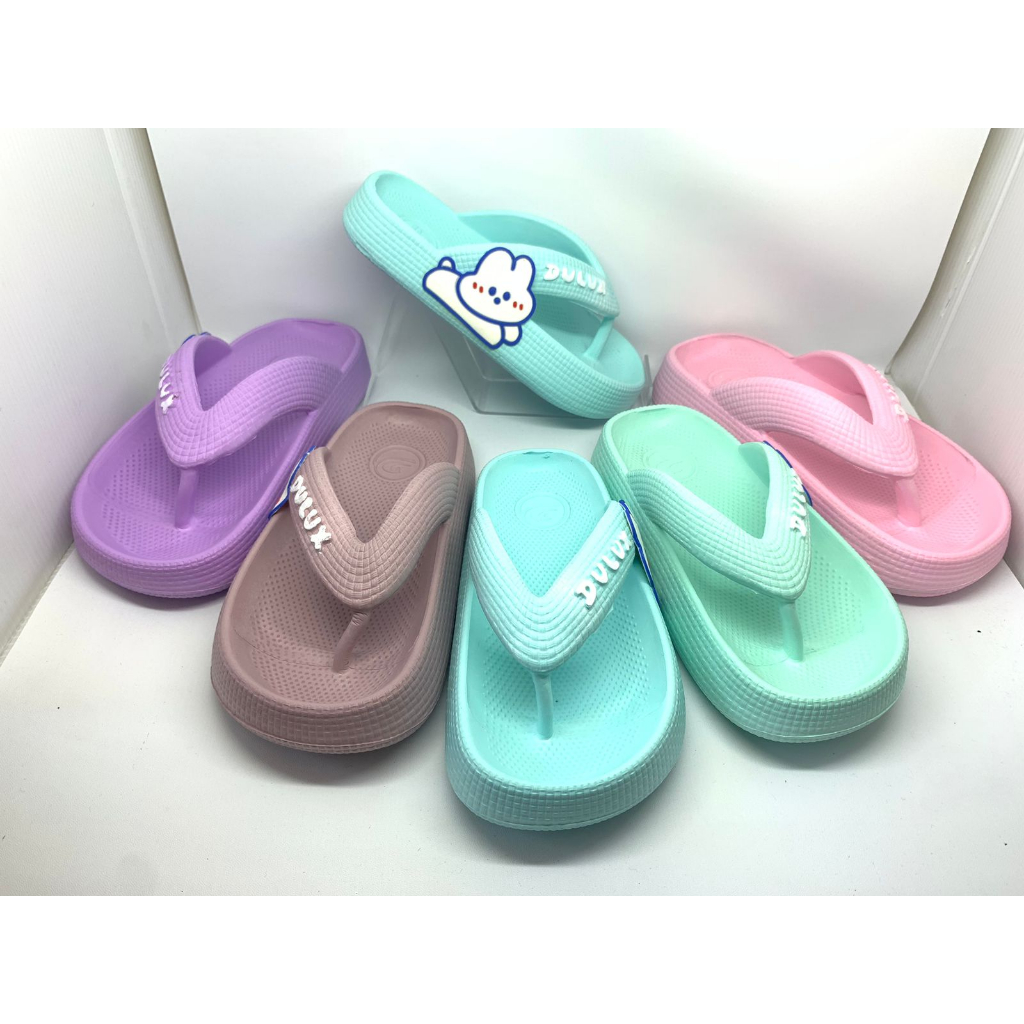 Sandal Jepit Anak Perempuan Usia 4 5 6 7 Tahun Motif Kelinci Dulux 510C