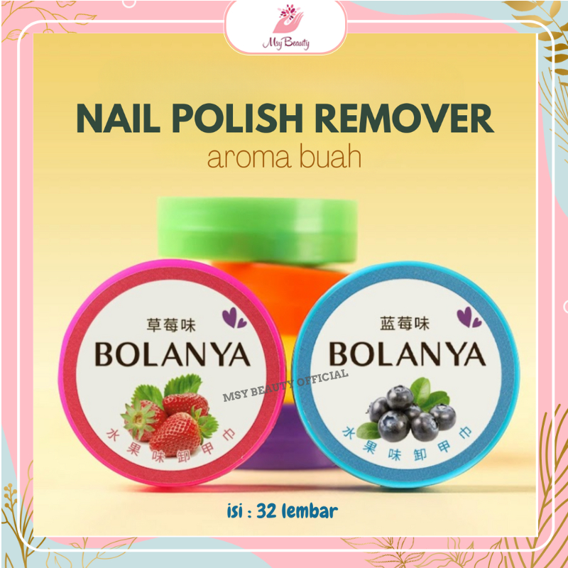 MSY Nail polish remover tissue Aroma Buah / nail polish varnish 15gr remover tisu pembersih cat kuku kutek