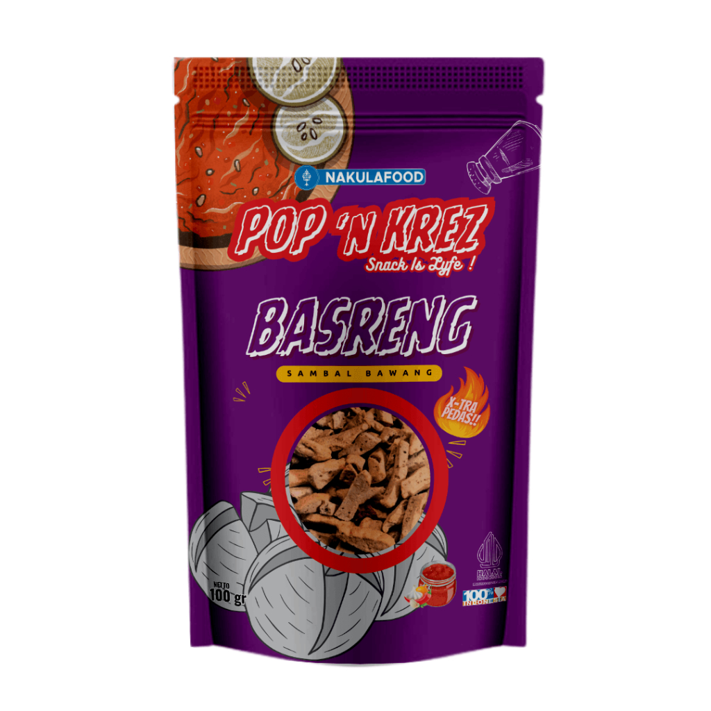 

Nakula Food Snack Pop N Krez Basreng Sambal Bawang Xtra Pedas