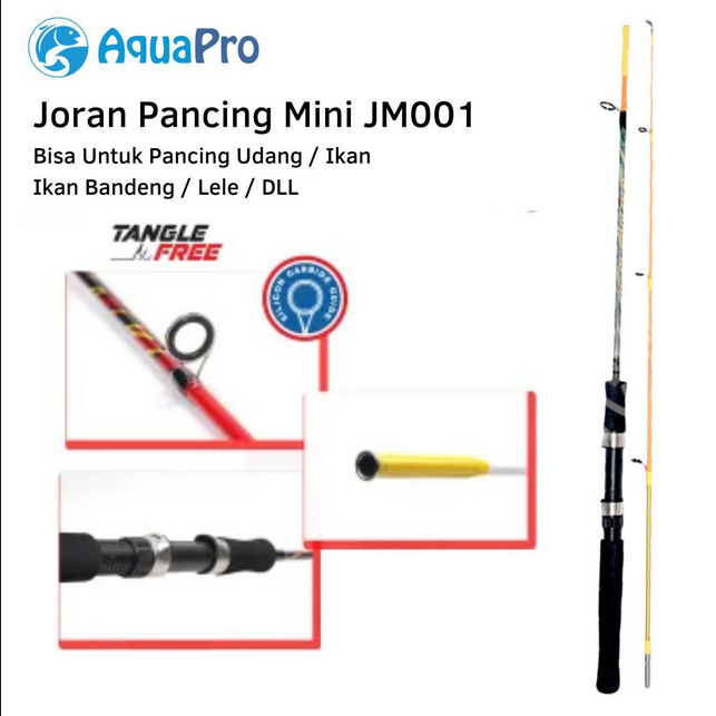 Joran Pancing JM001 Spinning Fishing Rod 120 135 150 Bahan Fiber Solid Untuk Kolam Sungai Danau Joran Udang Ikan Lele Joran Sambung Dua High Quality Kuat Murah
