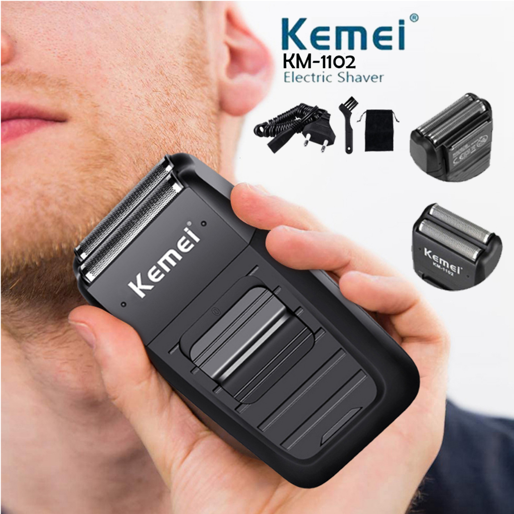 Kemei Cordless Shaver Trimmer Alat cukur pencukur potong pemotong jenggot dan kumis elektrik Barbershop