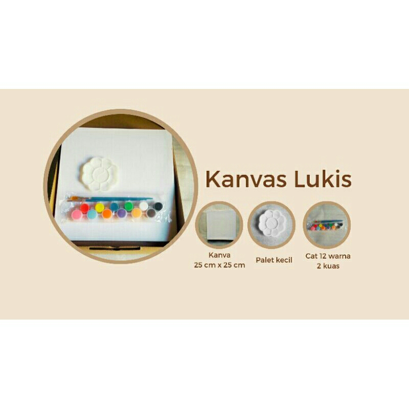 

thepuazz ~ Paket Kanvas Lukis lengkap | 25 x 25 cm