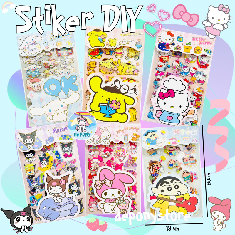 Stiker DIY Sanrio Keychain Premium Quality