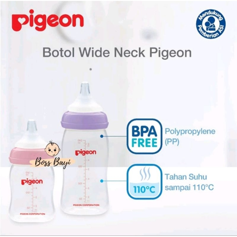 PIGEON Botol Dot Bayi Soft Touch Peristaltic Plus Wide Neck