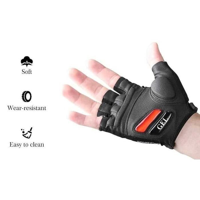 Sarung Tangan Sepeda Rockbros S143 Bike Half Finger Gel Pad Gloves