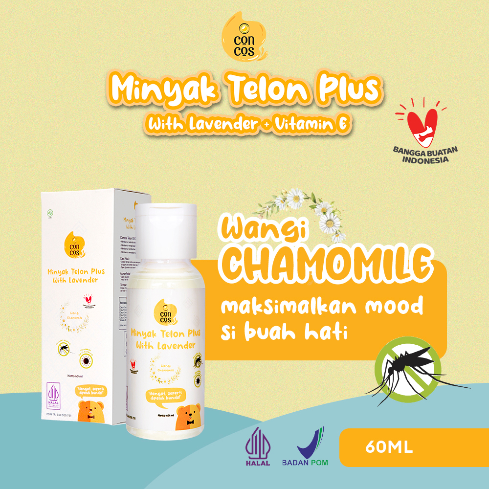 (PROMO FREE SENDOK MAKAN) Concos Minyak Telon Plus lavender Telon Oil with Vitamin E