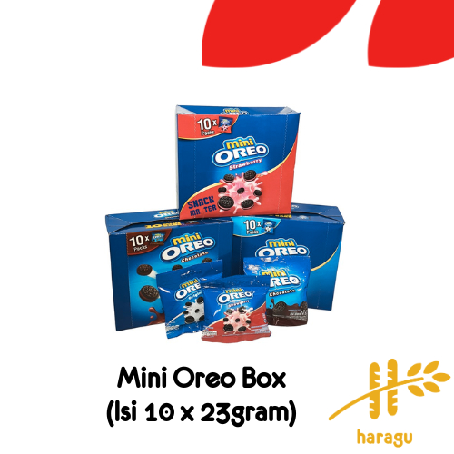 

Mini Oreo Biskuit Chocolate/Vanilla/Strawberry Box (Isi 10Pcs)