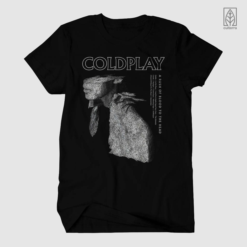 KAOS BAND / KAOS COLDPLAY / BAJU COLDPLAY A RUSH / COLDPLAY GREY / BAJU MUSIK ROCK METAL / MONO VERS