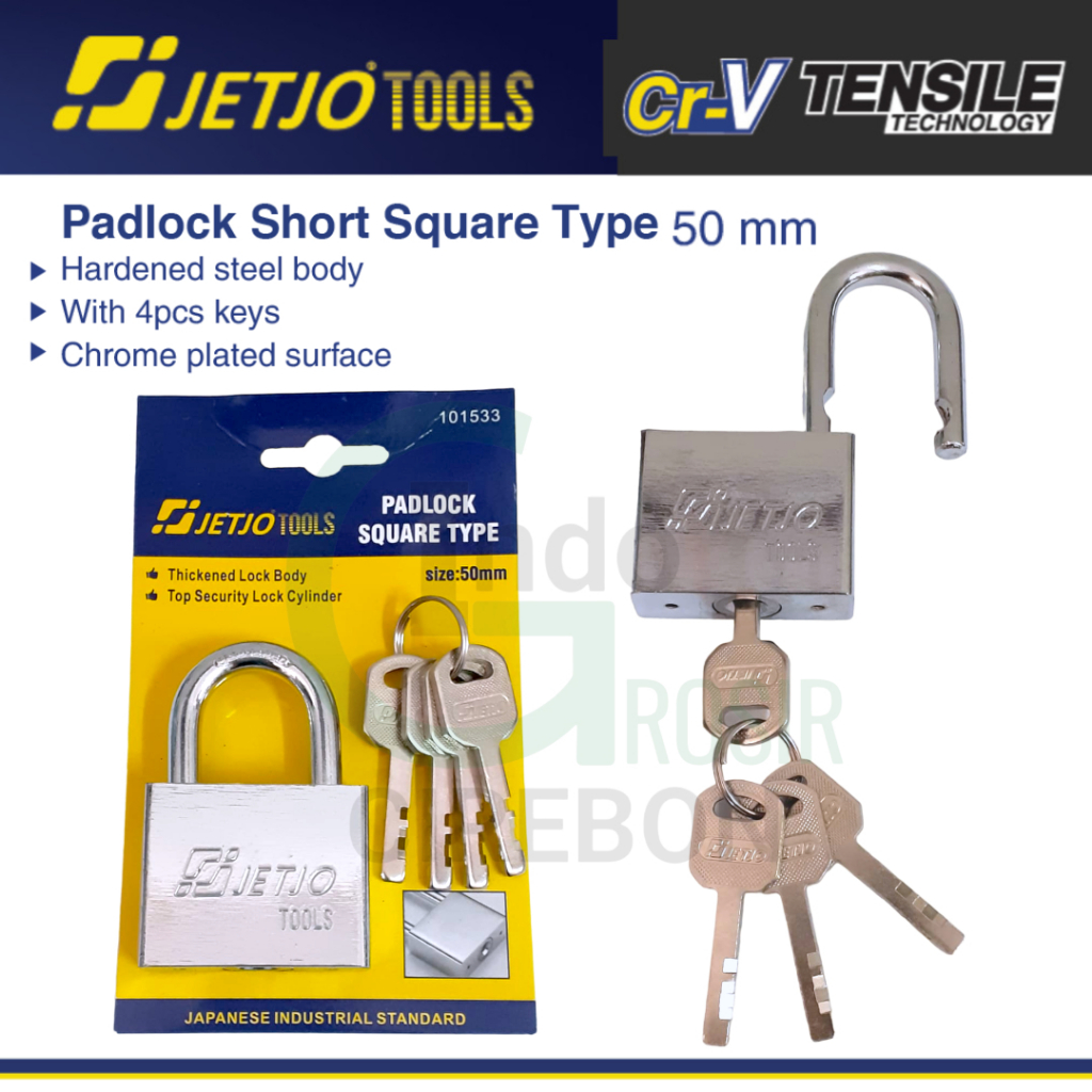 JETJO Gembok Pendek 50 MM Short Padlock Murah