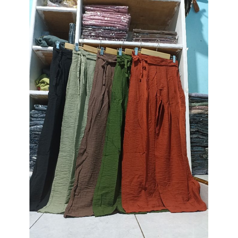 AMEERA Kulot || Kulot Pololinen Premium || Loose Pant Panjang +- 100 cm