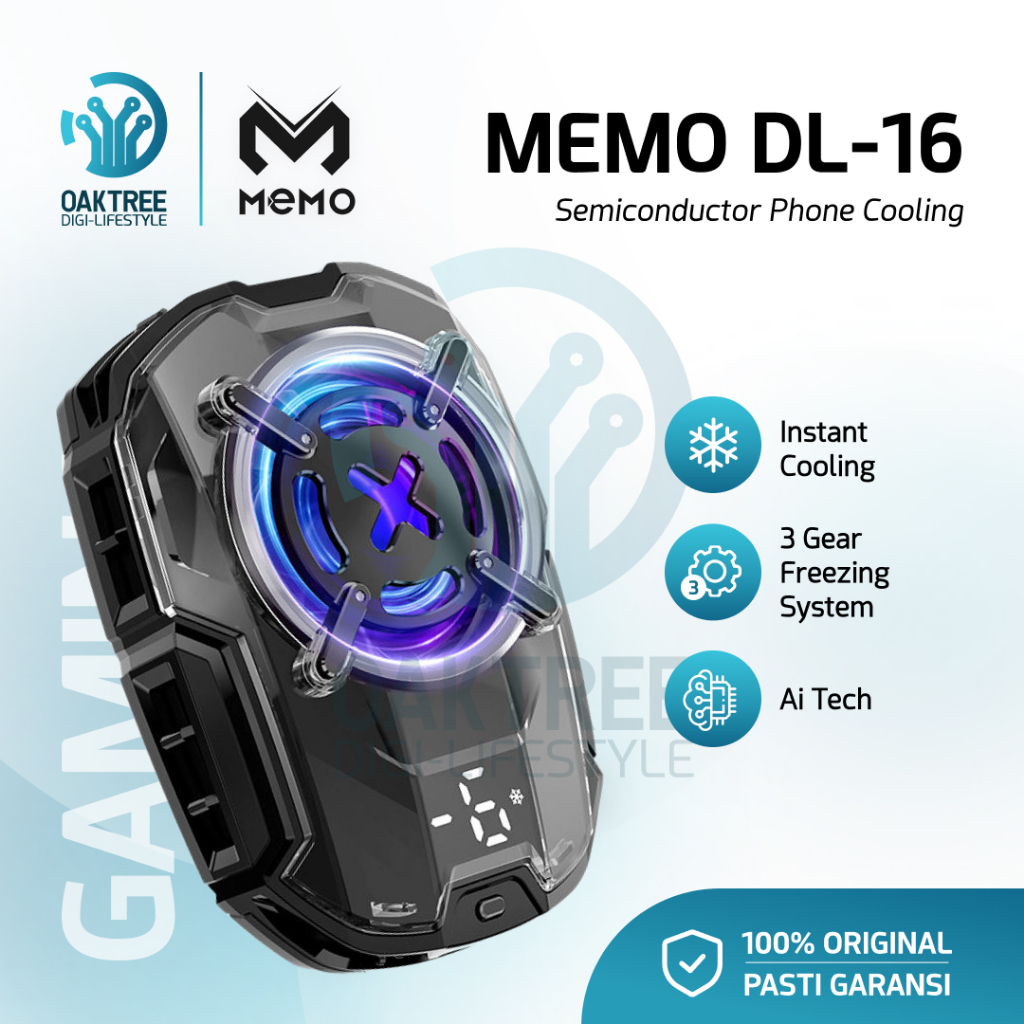 MEMO DL16 Fan Cooler Radiator Pendingin HP Cooling Fan gaming Smart Ai