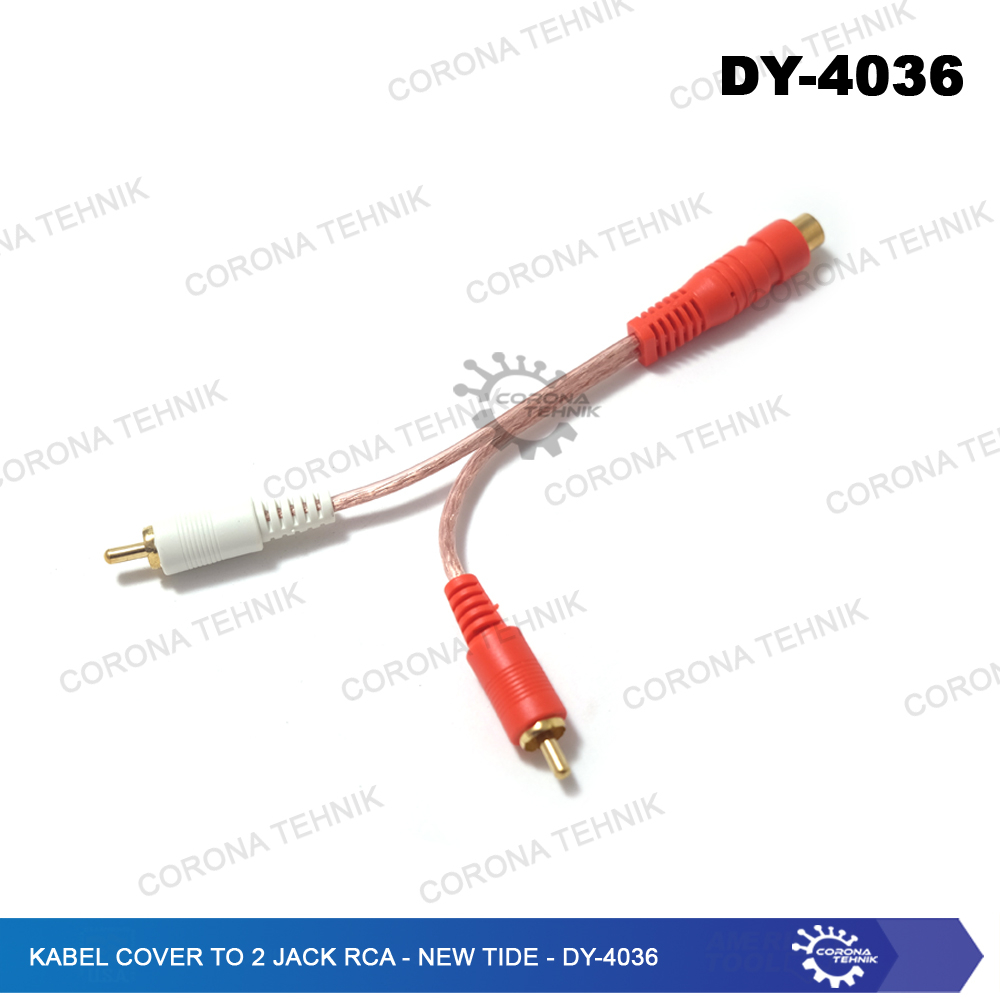 Y-4036 - Kabel Cover RCA to 2 Jack RCA - New Tide