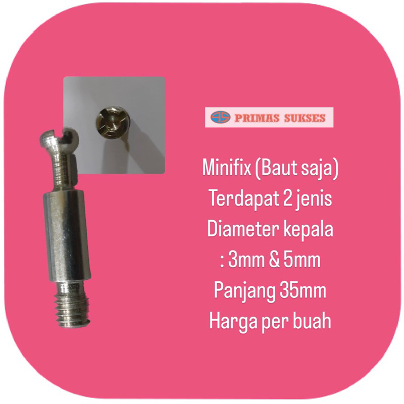 Baut Skrup Sekrup Knockdown Minifix