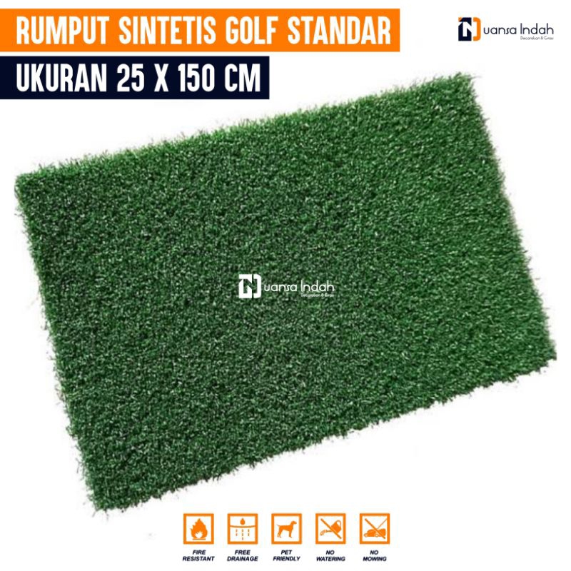 RUMPUT SINTETIS GOLF STANDAR UKURAN 25x150 CM