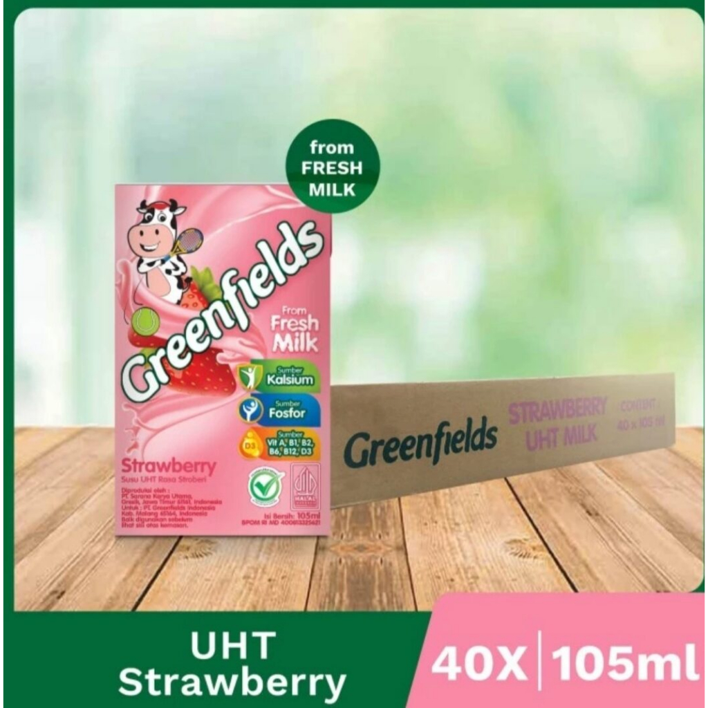 SUSU GREENFIELDS / Greenfield UHT 105ml - Per Dus Isi 40pcs