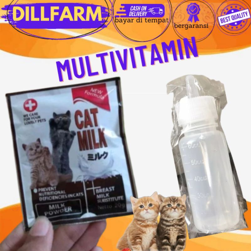 DOT PUTIH Kucing Botol Susu Anjing Anak Bayi Hewan Kecil Murah Kitten New Born Baby Cat Dog Wadah Mi