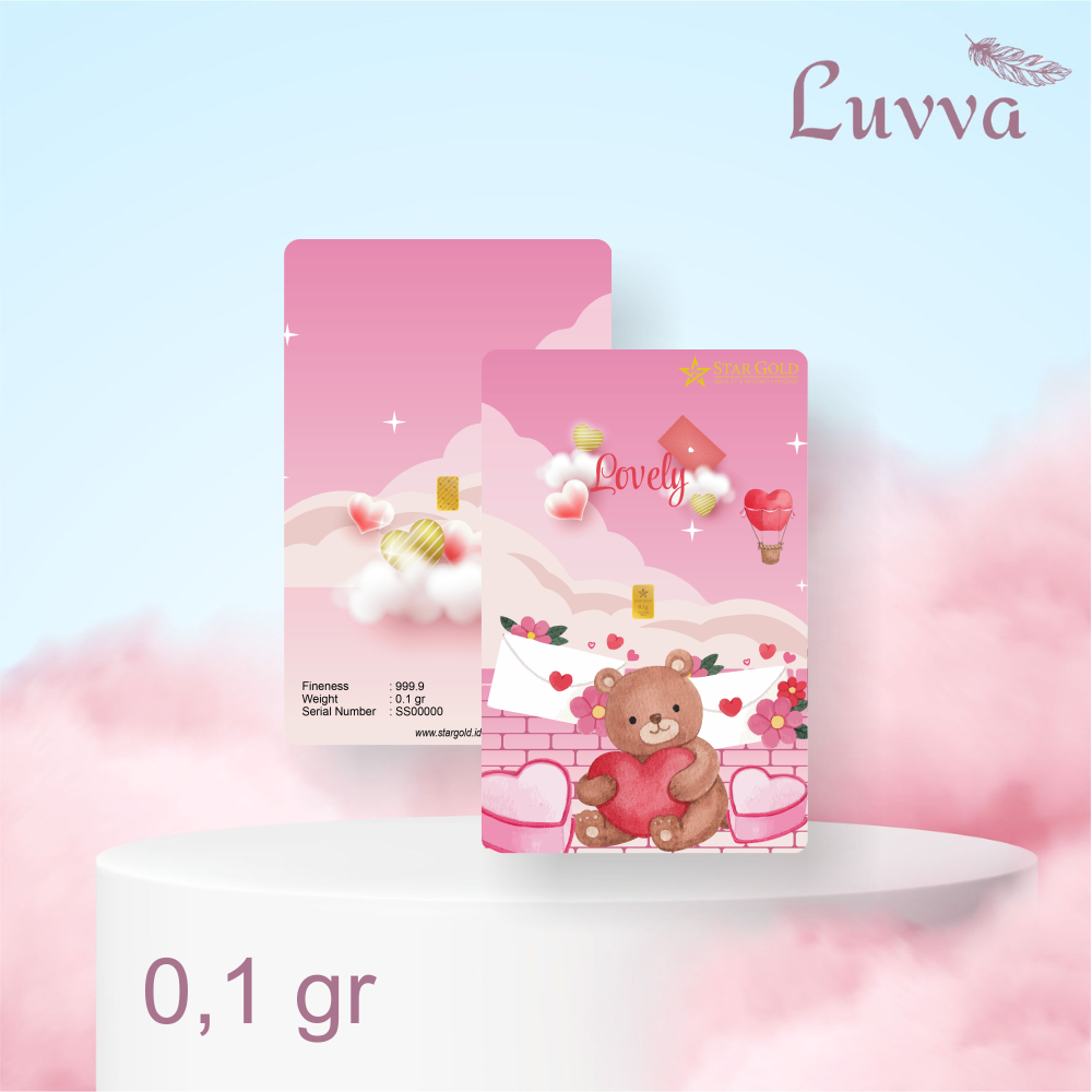 Logam Mulia Micro Gold Star Gold Love Series 0.1gr