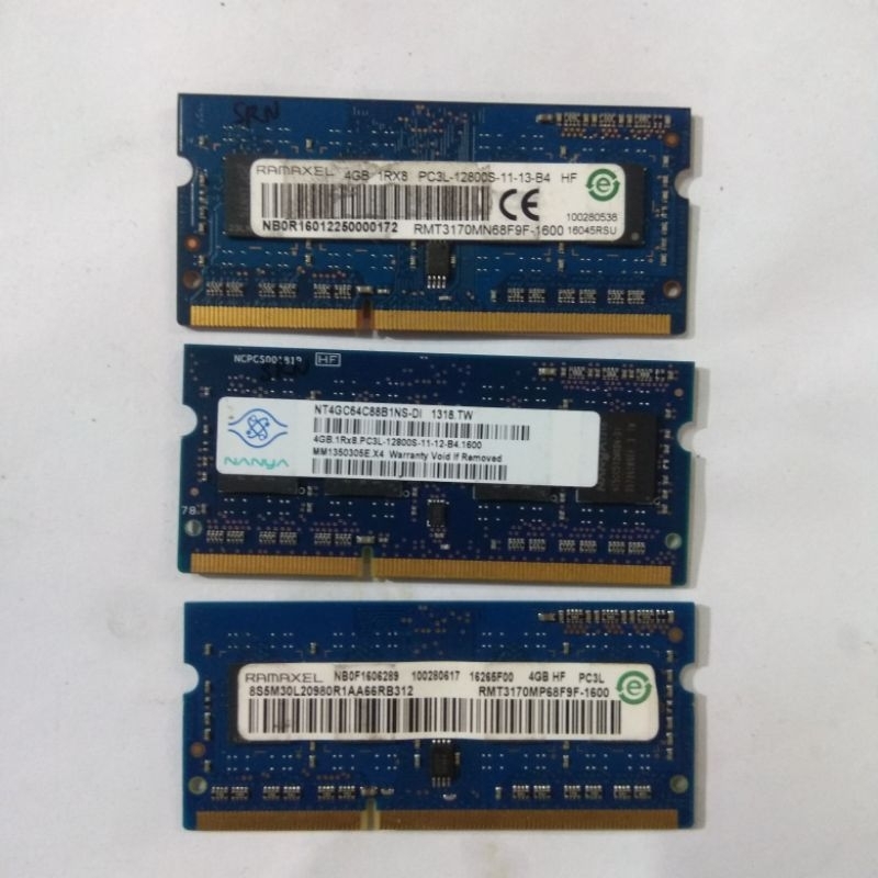 sodim ddr3 4gb pc3l 12800 nanya ramaxel