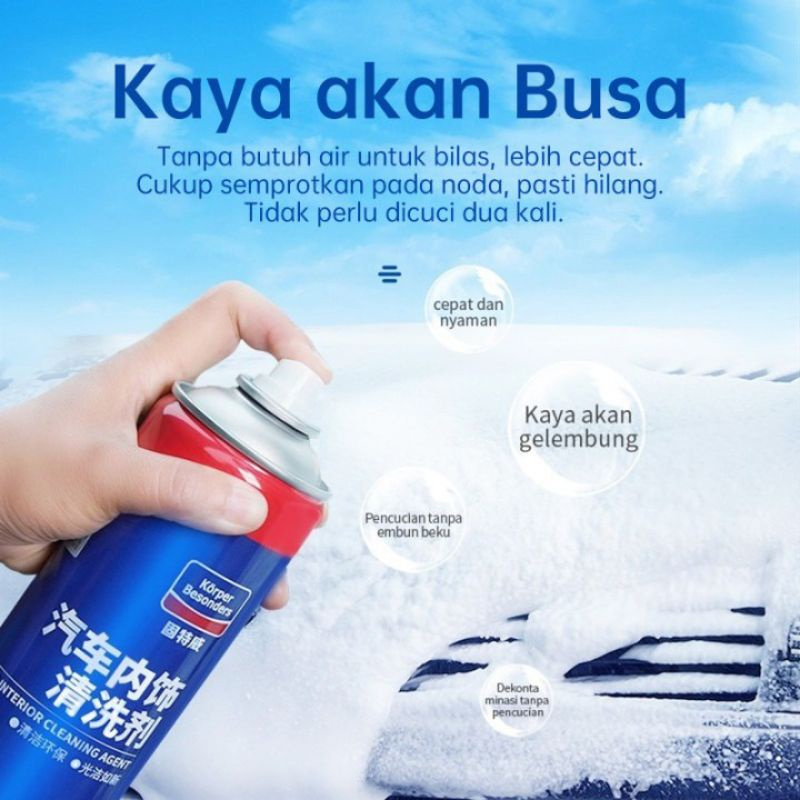 Foam Pembersih Jok Kulit Kain Beludru Plafon Dashboard Interior Mobil /Cairan Pembersih Interior Dalam Mobil/Foam Cleaner Multifungsi/V MAFA CAR CARE/Pembersih interior mobil/Multifunctional foam cleaner/Car foam cleaning