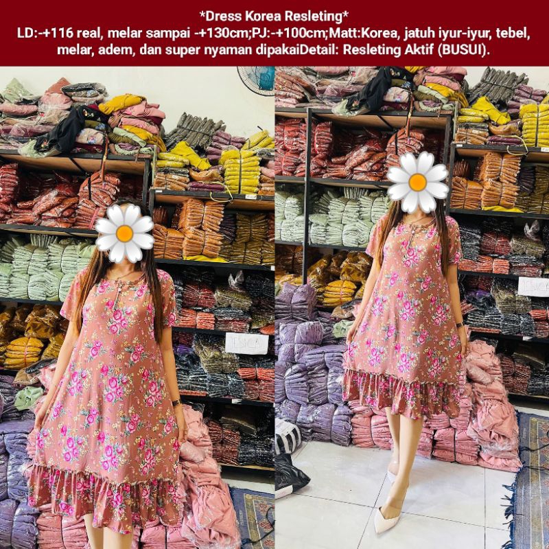 Daster Dress Korea Jersey Spandex Strich Melar Resleting Busui / Dress Korea Resleting / Dress Kekinian / Dress Murah / Dress Harian / Daster Korea / Daster Harian / Daster Nyaman / Daster Korea Murah / Daster Korea Super