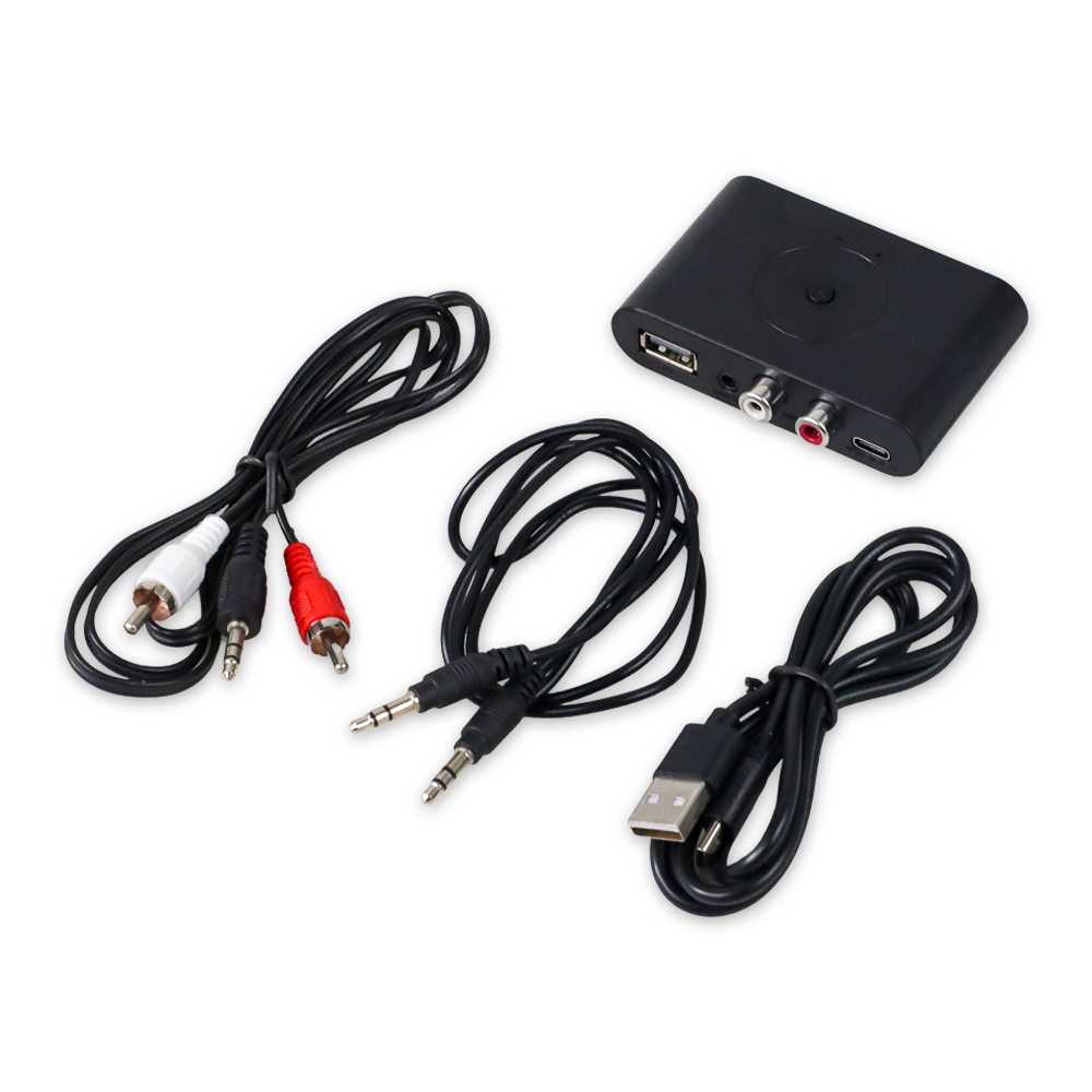 Audio Receiver Bluetooth 5.2 Adaptor RCA U Disk AUX 3.5 mm Transmisi Stabil Luas Adapter Bluetoth Ukuran Minimalis