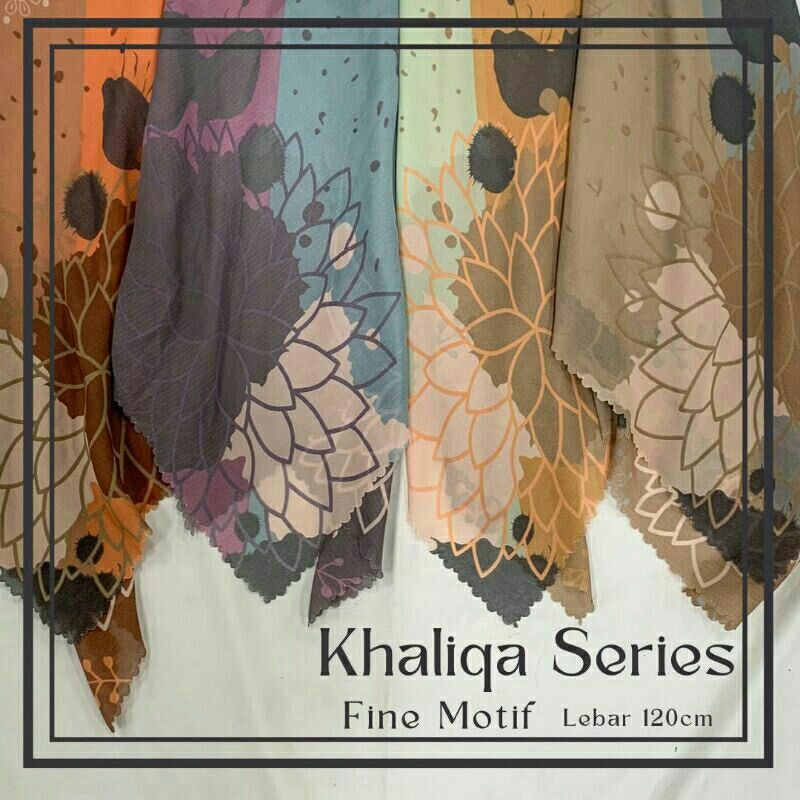 Hijab Potton 120 cm PREMIUM lasercut/ Jilbab lasercut motif Khaliqa Series