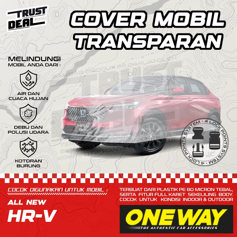 Sarung Cover Mobil Plastik ALL NEW HRV Waterproof Tebal Transparan Anti Air