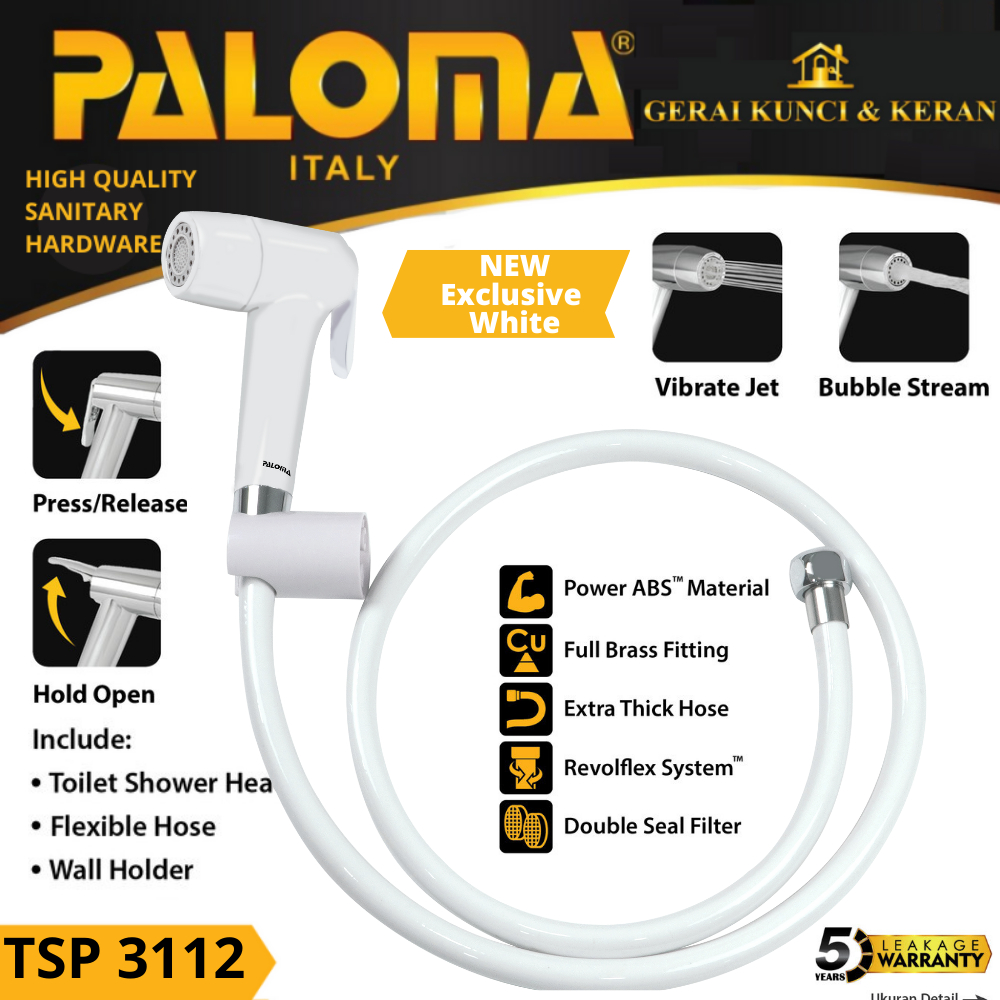 PALOMA TSP 3112 Toilet Shower Jet Washer Bidet Cebok Kloset Closet WC White