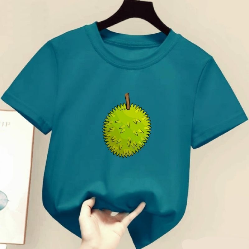 kaos anak anak baju anak anak atasan anak size s m l xl unisex motif durian