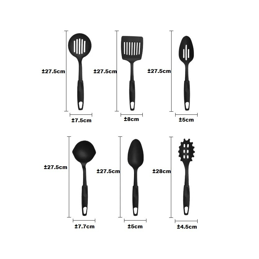 Alat Masak Spatula Set / Kitchen Tools Set 6 Pcs Food Grade Tumis Menumis Rebus Merebus