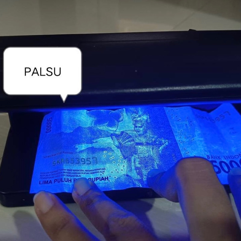 Mesin Cek Uang Palsu Money Detector Lampu Ultraviolet Q2 3110 CEK UANG PASPOR BPKB STNK