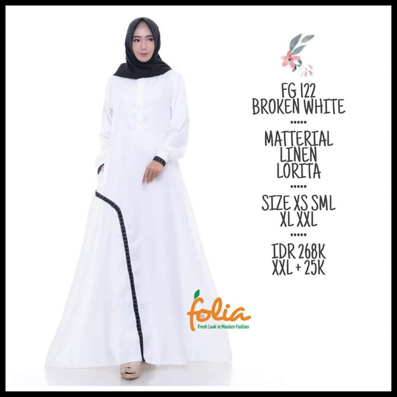 (PROMO) GAMIS POLOS FOLIA FG 122 | DRESS POLOS LINEN BUSUI