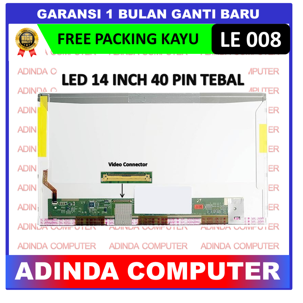 LCD LED 14 Inch 40 Pin Tebal