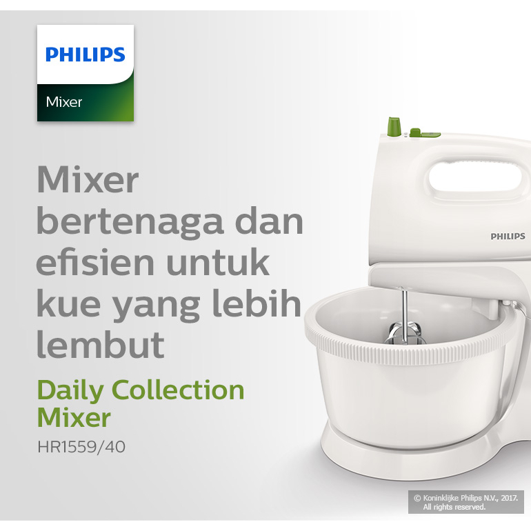 PHILIPS HR1559 Stand Mixer HR 1559 Garansi Resmi