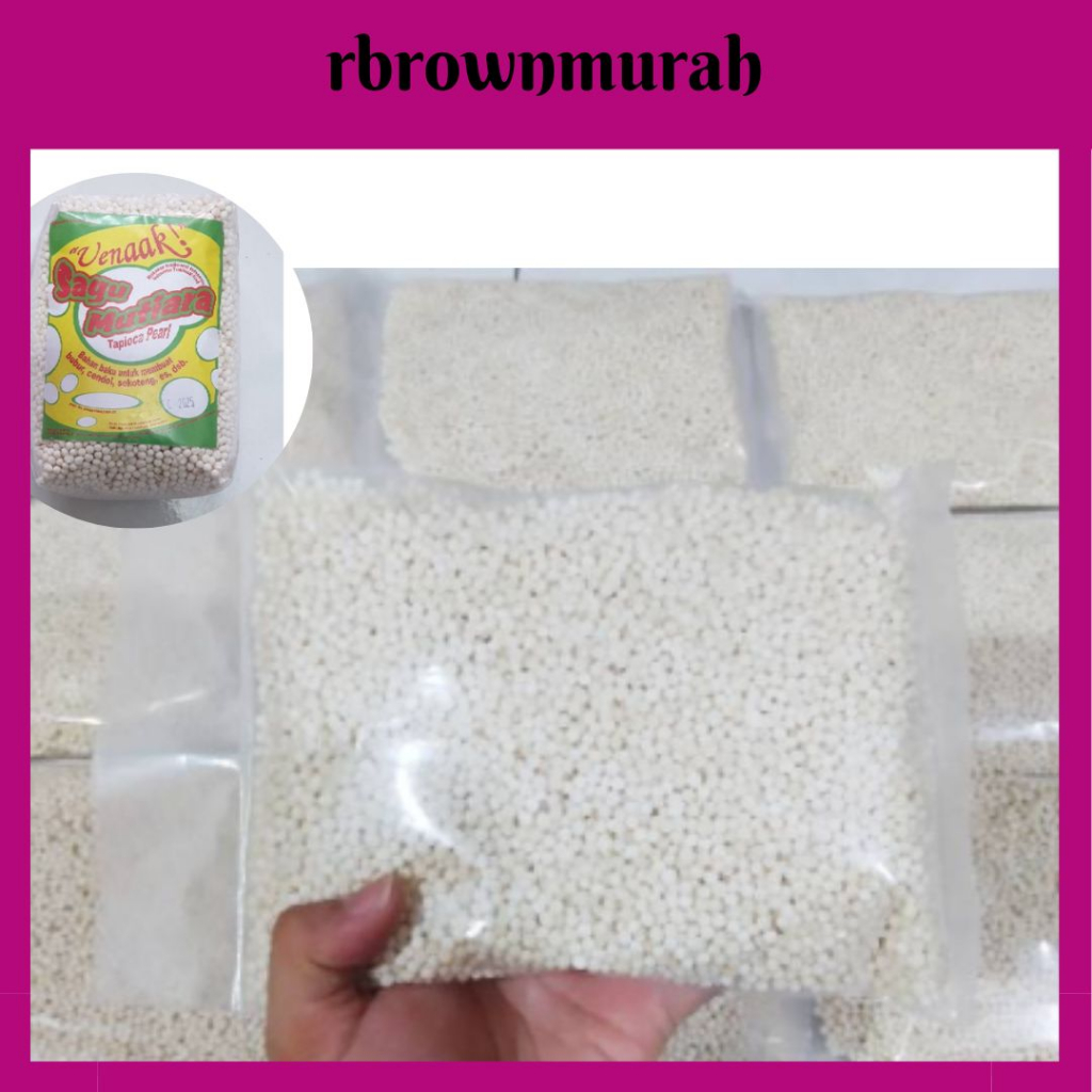 

❤rbrownmurah❤Sagu Mutiara PUTIH POLOS 500 gram/Topping minuman makanan MURAH