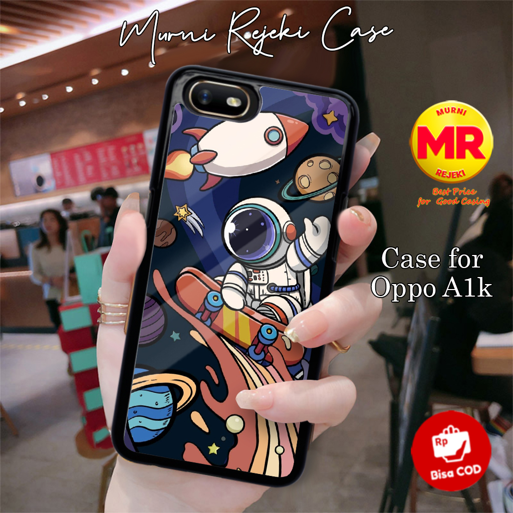 Case Hp Oppo A1k Motif Astronot Cute Casing Oppo A1k Terbaru Lucu Aesthetic Keren Karakter Termurah 