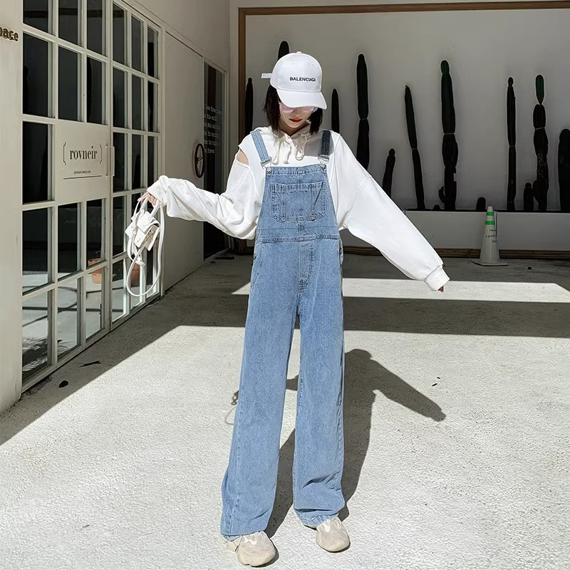 Jumpsuit korea style overall wanita dewasa jumpsuit wanita kekinian celean jeans panjiang kodok wanita ootd terbaru 2023