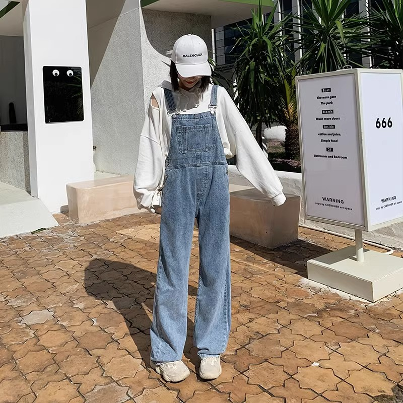 Jumpsuit korea style overall wanita dewasa jumpsuit wanita kekinian celean jeans panjiang kodok wanita ootd terbaru 2023