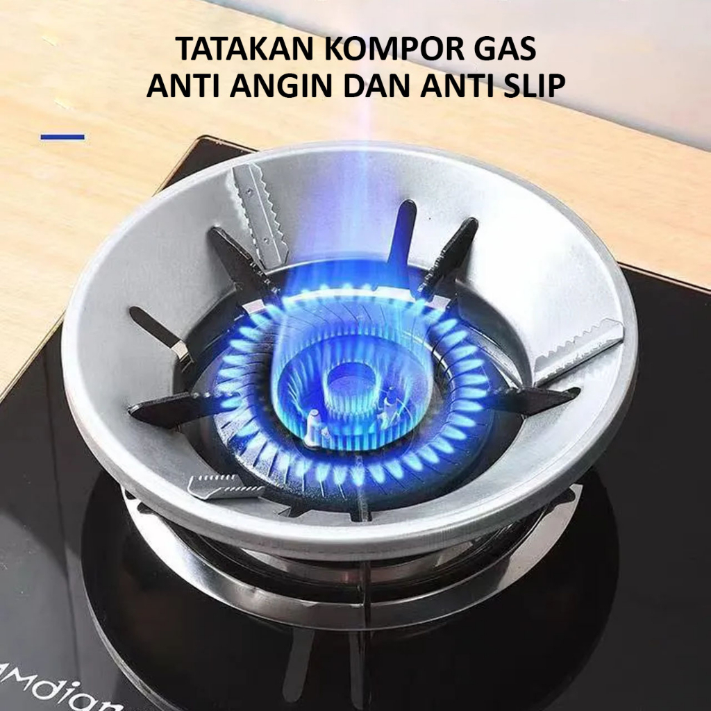 Tatakan Alat Kompor Gas Bulat - Tatakan Cover Portable Pelindung Anti Angin Dan Slip - Nampan Dudukan Kaki Kompor Gas