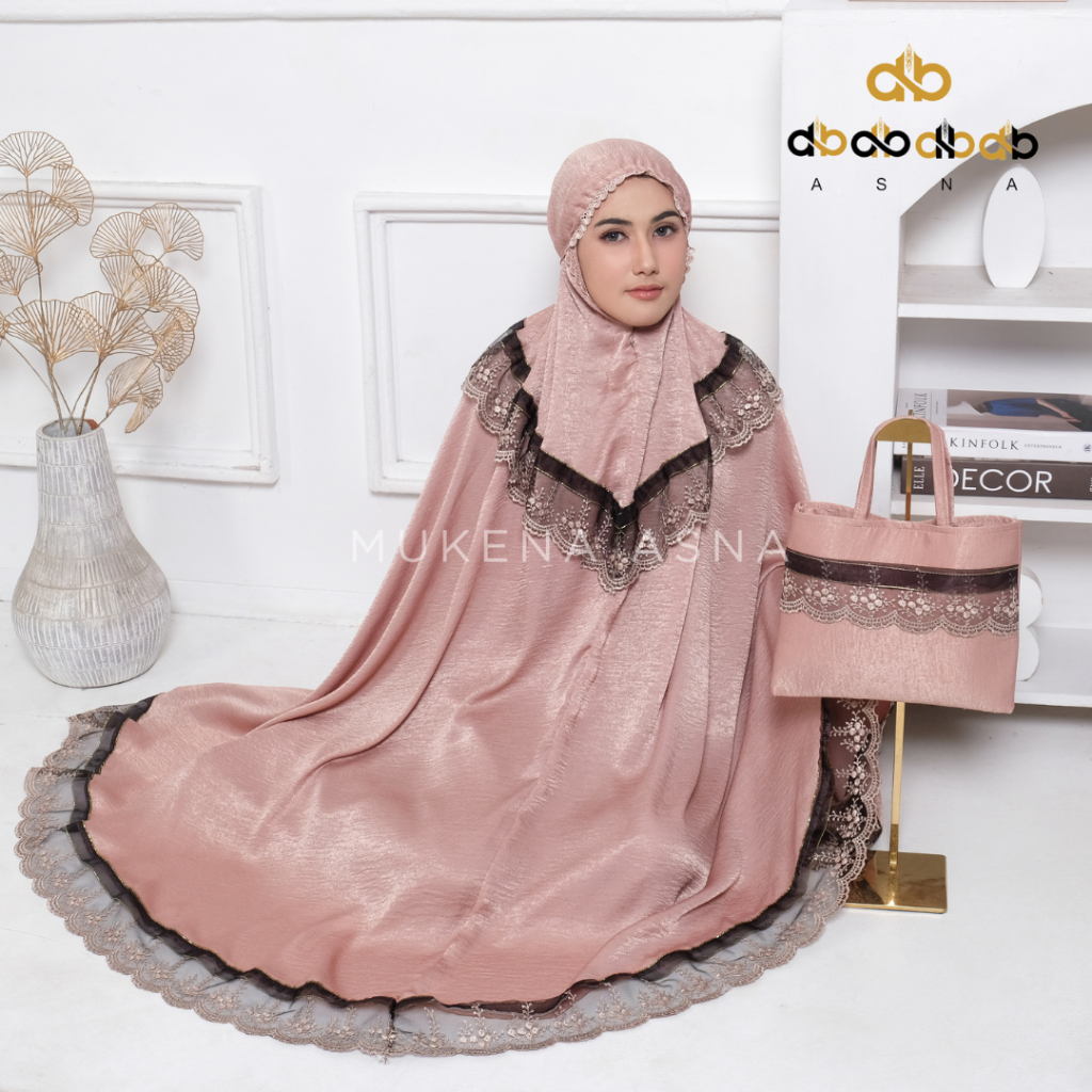 ASNA-Mukena Mukenah Dewasa Santorini Premium Series Alishba