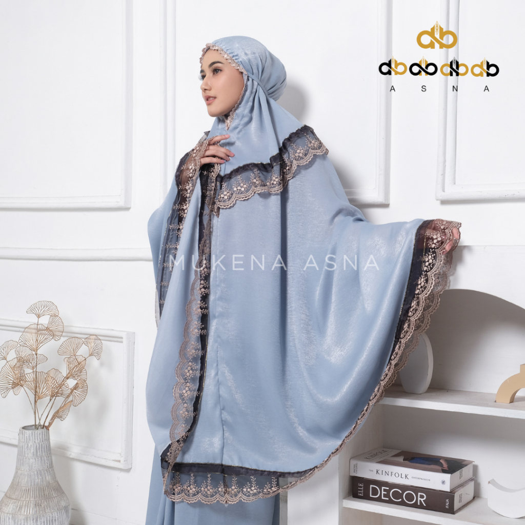 ASNA-Mukena Mukenah Dewasa Santorini Premium Series Alishba